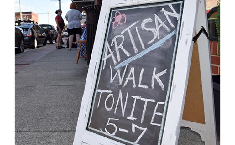 Artisan Walk is held on the third Thursday.
