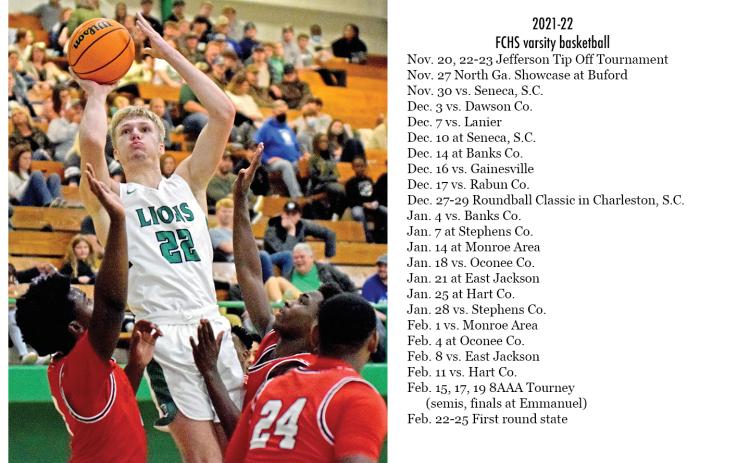 Dane Burton is one of five seniors on the 2021-22 Franklin County Lions basketball squad.