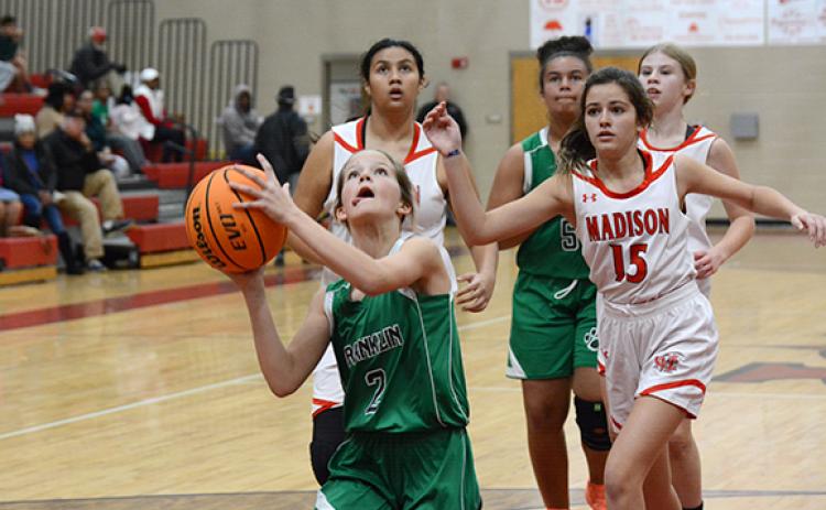 Lady Cub Hannah Payne goes for a layup in action earlier this season at Madison County.