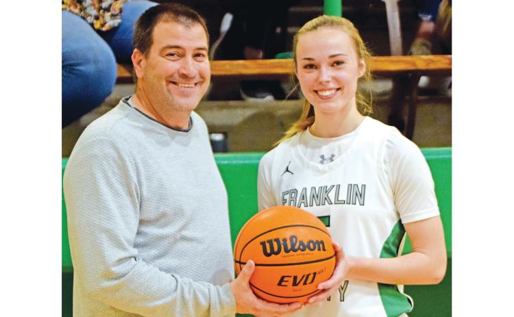 Lady Lion Bailey Aderholdt scored her 1,000th point in the victory over Hart County. (Photo by Scoggins)