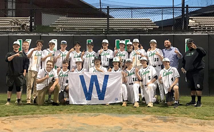 The Franklin County Lions clinched their second straight Region 8AAA championship by beating East Jackson Tuesday and with a loss by Oconee County to Hart County. (Photo courtesy of Candace Oliver)