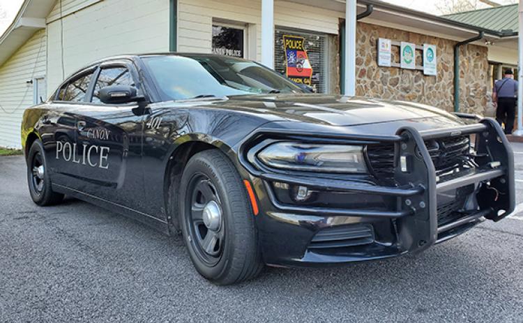 Once a new vehicle is purchased and ready to use, Canon Police Department’s 2015 Dodge Charger will become the part-time vehicle. (Photo by Sinclair)