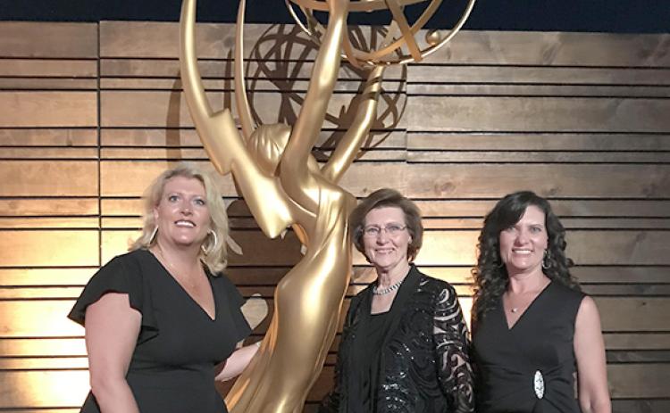 Evelyn Roach was accompanied by her daughters, Mandy and Marla, at the Emmy Awards Sept. 4. She was nominated for her work on The First Lady.