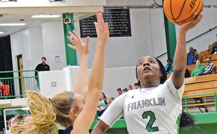 Senior Paris Gaye goes up for a layup against Lakeview Tuesday at FCHS. (Photos by Scoggins)