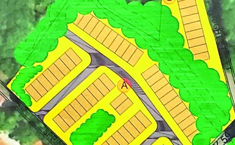 Developers Gunter Vickery Properties LLC has resubmitted a plan to build townhomes on Spring Street at the intersection with Vickery Street. The area was included in a previous plan(pictured) turned down by the Lavonia City Council in January.