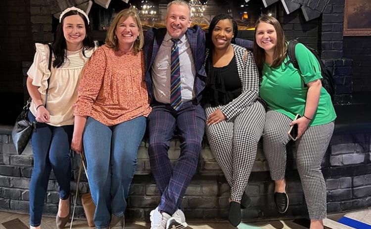 Royston Elementary School Principal Quowanna Mattox and teachers Katlyn Mitchum, Krista McRee and Rebecca Blackmon are pictured with Ron Clark, founder of the Ron Clark Academy in Atlanta. The Royston educators spent their winter break attending classes at the school and going to workshops to learn about how the successful academy works.