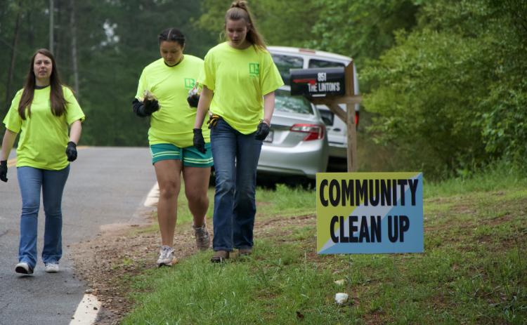 The Georgia Upstate Board of Realtors hosted a Community Clean Up Day Friday on Franklin County Boat Ramp Road.