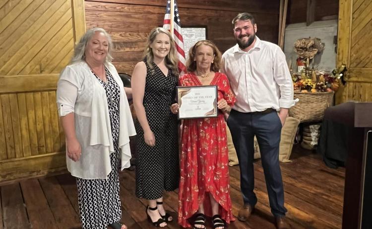 Vivian Young (second from right) was honored as the Lavonia Chamber of Commerce Citizen of the Year during the chamber’s annual Award Dinner Thursday. (Photo courtesy of the Lavonia Chamber of Commerce)
