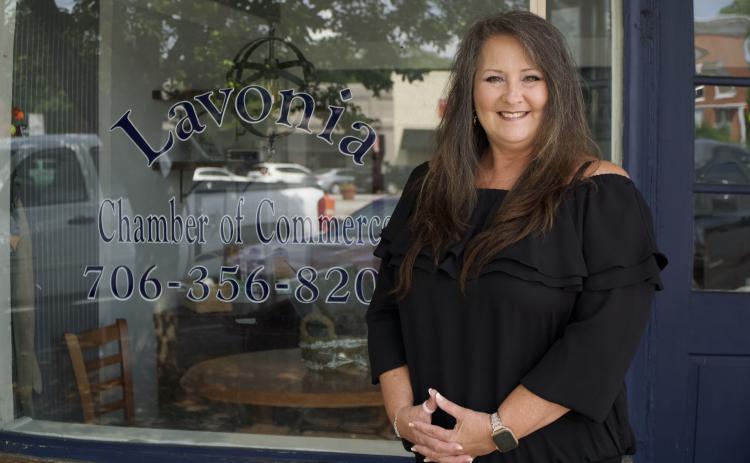 New Lavonia Chamber of Commerce Director Genie Moore brings 30 years of experience in media, marketing and sales. (Photo by Raese)