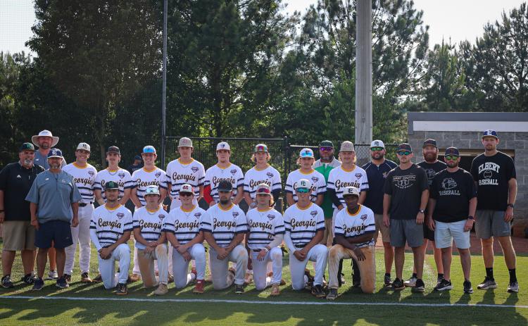 Franklin County Lions (from left) Dee Oliver, Rylan Tamplin and Duncan Beasley were members of Team Georgia in Thursday’s FCA2023 Georgia/South Carolina Classic All-Star contest held at Emmanuel College. (Photos by Scoggins)