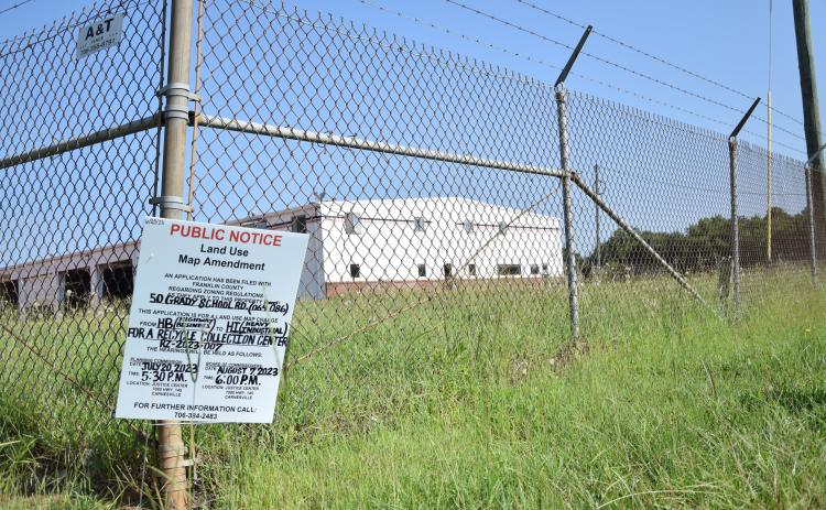 The Franklin County Planning Commission voted to recommend the denial of an application to rezone property outside Lavonia for heavy industrial use for a recycling center.