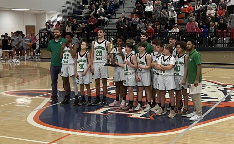 Seventh grade Cubs are Chase Spears, Wesley Stratton, Tucker Huff, Lawson McFarlin, Talan Bryson, Drake Nix, Will Swiney, Kamorrian Barnes, Nolan Gibson, Luke McFarlin and Emmanuel Love.