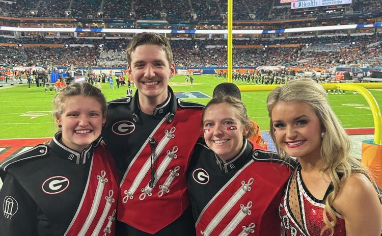 Four of the five Franklin County members of the University of Georgia Redcoat Band helped provide musical accompaniment to the Georgia Bulldogs’ 63-3 rout of the Florida State Seminoles Saturday in the Orange Bowl at Hard Rock Stadium in Miami.