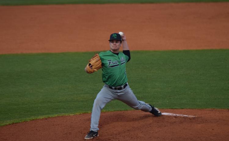 Will Cary delivers a pitch against Madison County Monday in a Franklin County victory.