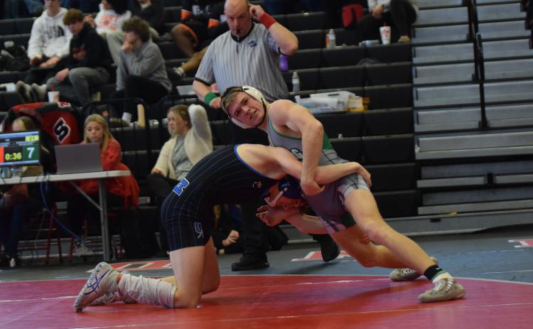 Will Ballenger (above) and Brady Simms are each seeded No. 1 in their respective weight classes for the state tournament, which begins today in Macon.
