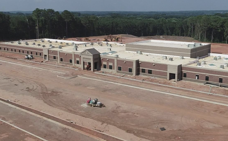 Contractors hope to soon get started with paving the parking lots at the new South Franklin Elementary School. (Photos courtesy of Franklin County School System)