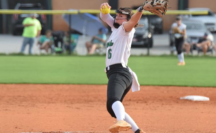 McCall Davis delivers a pitch in a game earlier this season.