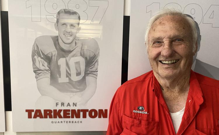 Buddy Hart and I enjoyed road trips—short and long. In 2021 Buddy said, “I’d like to see the new Bulldog football facility.” When he saw the poster of Fran Tarkenton, Buddy said, “We played youth-league baseball together back in the day.” Buddy was an outstanding athlete who spent some time at UGA on a baseball scholarship.