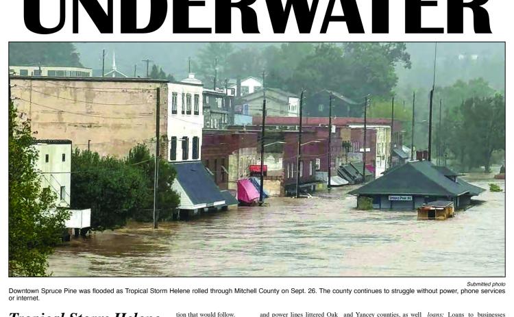 The photo and headline on last week’s front page of the Mitchell News-Journal tell the story of what happened in Spruce Pine, N.C.