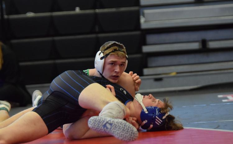 Seniors Will Ballenger (above) and Jonah Burger will be key contributors to the Franklin County Lions’ wrestling program this season.
