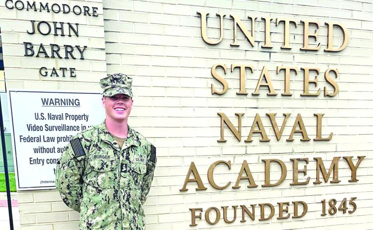 Franklin County’s Simon Burger will graduate from the U.S. Naval Academy in May and be commissioned as a second lieutenant in the Marine Corps.