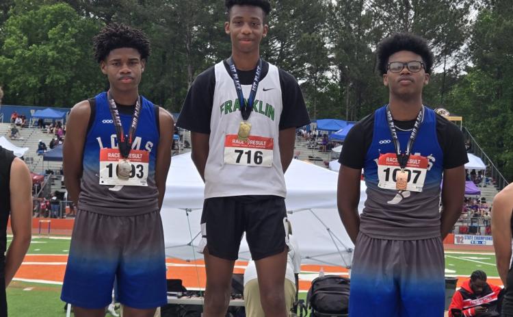 In taking the gold medal, Kamorrian Barnes tied the state’s middle school high jump record with a 6’0” jump Saturday morning at the Georgia Middle School State Championship track meet. The record has been in place since 2011. He also won the 300 meter hurdles.