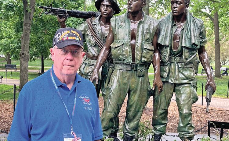 Lavonia’s Al Johansen stands at the Vietnam Memorial during an Honor Flight trip to Washington, D.C., in April. Johansen served in the U.S. Air Force for 27 years, including in Vietnam in 1967-68. (Photos courtesy of Al Johansen)