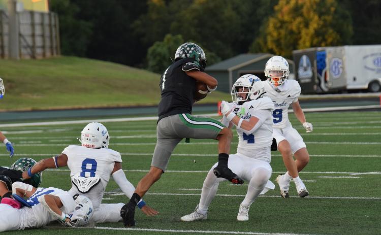 The Franklin County Lion offense literally – in the form of senior Nava Ware  – ran over the Banks County Lions Friday night at Jeff Davis Field at Ed Bryant Stadium.