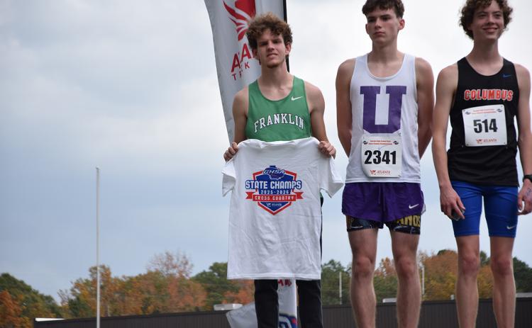 Gipson won the state Class AA cross country championship in Carrollton with a time of 17:09.6 on the 3.2-mile (5K) course.