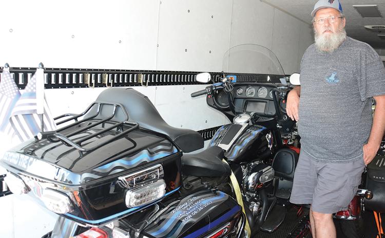 Richard Roberts, pictured with the motorcycle he rode as a Patriot Guard Rider, will be honored Saturday with the Ride for Richard.