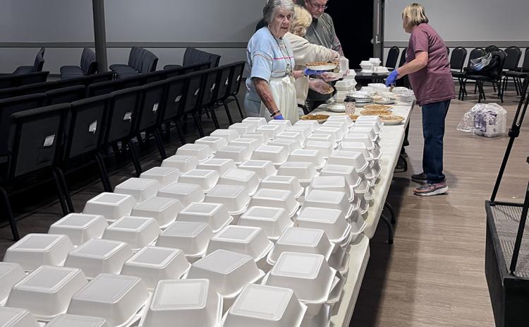 The Lavonia Food Pantry, and others, provided free meals on Thanksgiving.