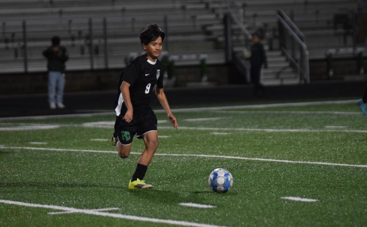 Among those expected to contribute to the Franklin County Lion soccer team this season is Jonathan Bawiceu (No. 9). (Photos by Shane Scoggins)