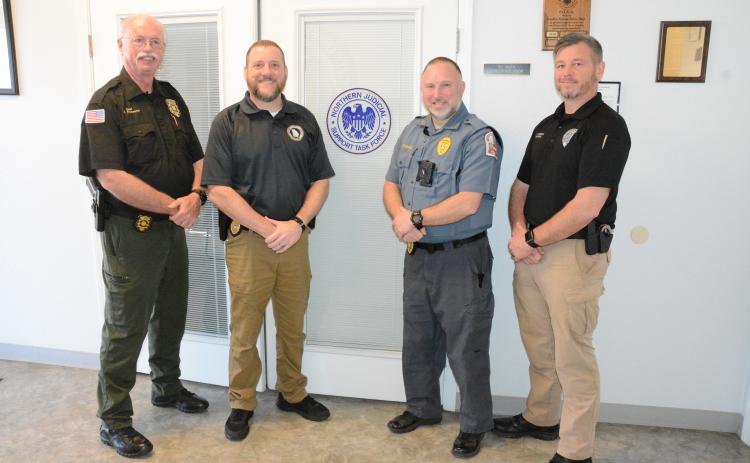Members of the Northern Judicial Support Task Force Board of Directors are (from left) Doug Forrester, Ike Boyette, Kevin Thompson and Kyle Dodson. (Photo by Charlie Eavenson)