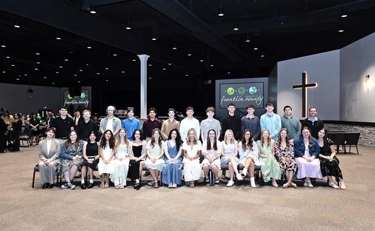 Honor graduates for the Class of 2026 are valedictorian Easton Gailey, salutatorian Cohen Finger, Joselin Aldrich, Keidy Alvarenga-Martinez, Lucas George Beasley, Savannah Blakely, Caden Cawthon, Adrion DeLeon, Jonathan Dorn, Cadance Forster, Kaylyn Gibson, Billy Hammock, Keyes Harbin, Kathryn Hart, Mary Addison Harvey, Megan Hightower, Bentley Huff, Scarlett Killen, Katie Mathis, Olivia McBath, Callie McFarlin, Hayden McGee, Angie Mondragon-Telles, Olyver Mora, Ansley Murley, Kolsen Reed Osborne, Tera Parm