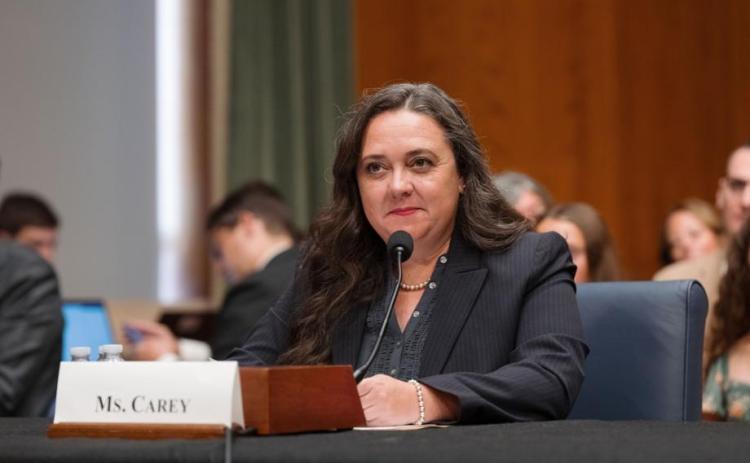 Franklin County native Crystal Carey testifies before the U.S. Senate’s Committee on Health, Education, Labor and Pensions as part of the process to become the General Counsel of the National Labor Relations Board. (Photo courtesy of the U.S. Senate Committee on Health, Education, Labor and Pensions)