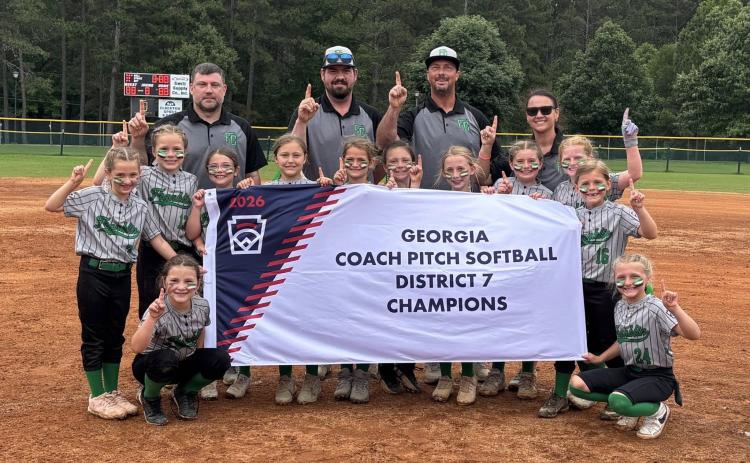 The Franklin Little League Coach Pitch Softball team went undefeated to win the District 7 Championship Sunday in Elberton.