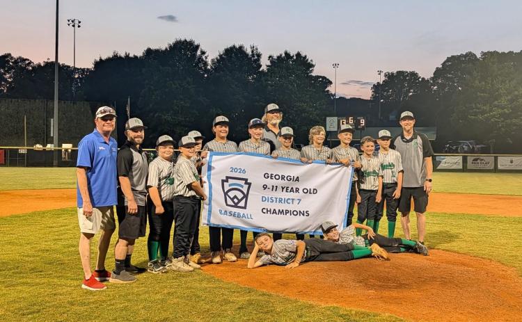 Members of the team are Deegan Anglin, Davis Dutton, Emmett Delozier, Bryce Finger, Nolan Foster, Hudson Griffin, Bennett Grizzle, Drew Hall, Matthew Kennedy, Grayson Cole, Logan Taylor and Chance Thornton. (Photo courtesy of Franklin County Little League)