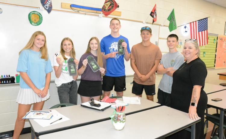 Franklin County Schools held open houses Tuesday to give students and parents the opportunity to meet teachers and see classrooms, as well as get information on school activities, bus routes and lunches. At Franklin County High School, students were able to pick up their Yondr pouches, which will be used to lock students’ phones, air pods and smart watches during the school day.
