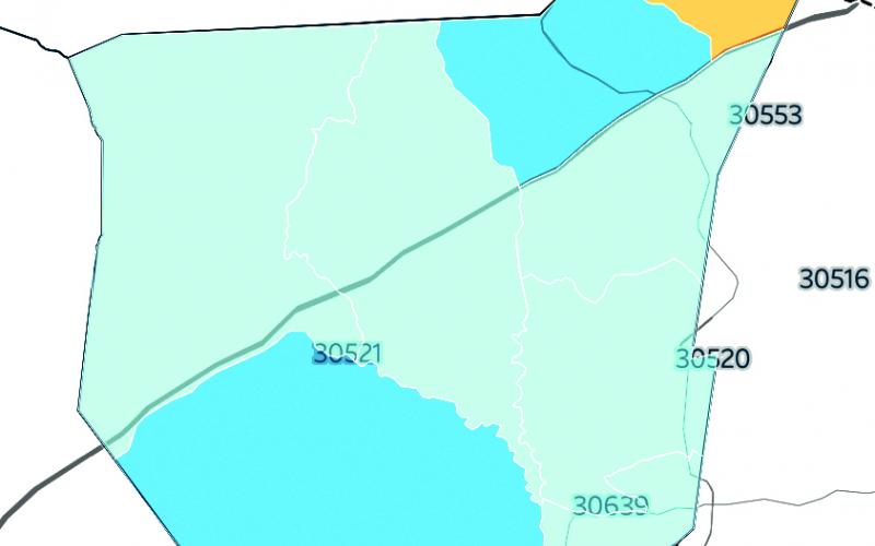Franklin County trails the national average in filling out and returning 2020 Census forms. Areas in yellow and darker blue in the county have returned more forms that areas in light blue.