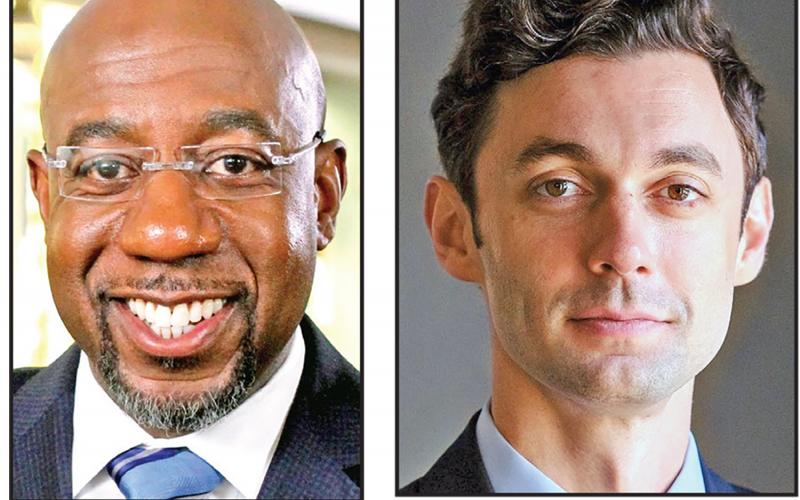Democrats Raphael Warnock and Jon Ossoff appear to have won two U.S. Senate seats up for election Tuesday in the state.