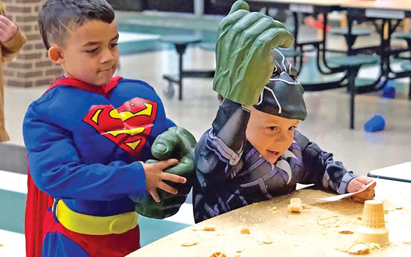 Little Hulks, Supermen and Captain Americas came out to see larger versions of themselves Saturday at Superhero Meet and Play Day at Franklin County High School. 