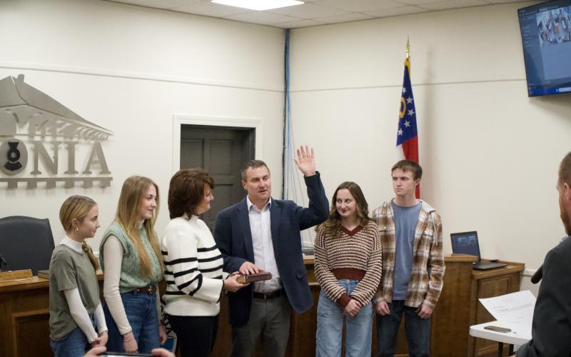 Mayor Courtney Umbehant and council members Eddie Floyd and Andrew Murphy were sworn in to new terms this week. 