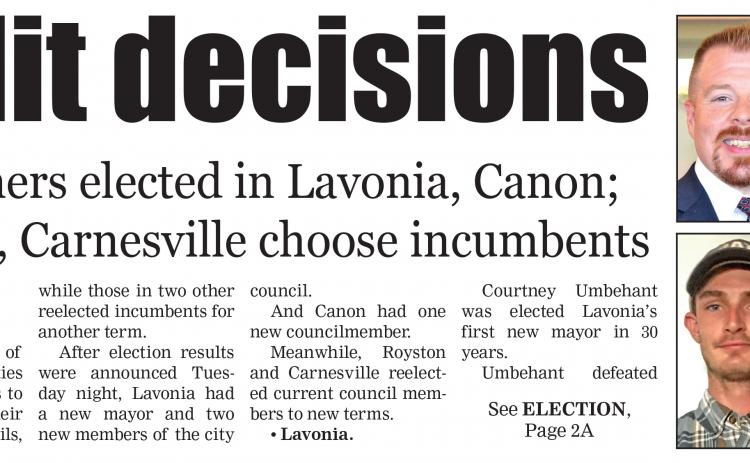 Voters in two of Franklin County’s cities chose some new faces to represent them on their respective city councils, while those in two other reelected incumbents for another term.