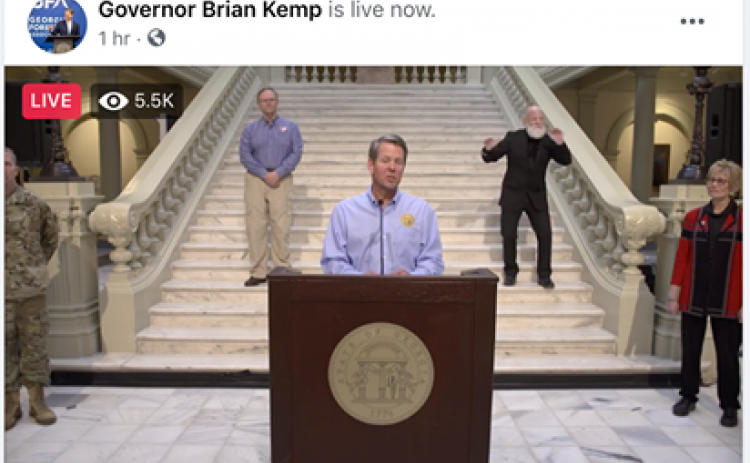 Gov. Brian Kemp announced Wednesday he plans to extend Georgia’s shelter-in-place order through the rest of April as coronavirus continues to spread and hit local hospitals hard.