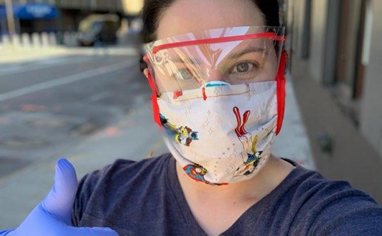 Franklin County native and nurse Joanna Davis Malcom is pictured during her recent mission to New York City to help the city’s overwhelmed hospital system during the coronvirus pandemic.