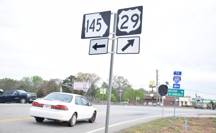 The intersection at U.S. Highway 29 and Georgia Highway 145 in Franklin Springs will be changed to a three-way stop by mid-April, the Georgia DOT announced.
