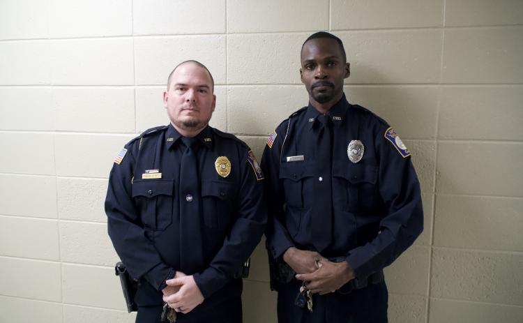 Commendations were given out to two Lavonia Police officers Monday at the Lavonia City Council meeting. 