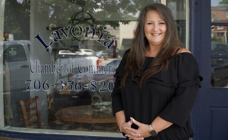 New Lavonia Chamber of Commerce Director Genie Moore brings 30 years of experience in media, marketing and sales. (Photo by Raese)