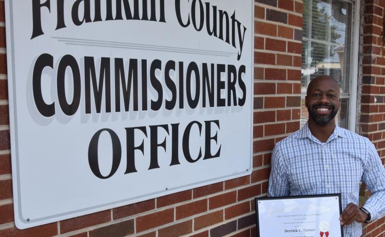 Franklin County Manager Derrick C. Turner was one of more than 125 government leaders from across Georgia recently recognized as a Certified Public Manager by the Carl Vinson Institute of Government at the University of Georgia.