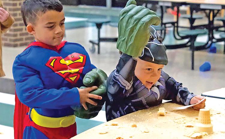 Little Hulks, Supermen and Captain Americas came out to see larger versions of themselves Saturday at Superhero Meet and Play Day at Franklin County High School. 